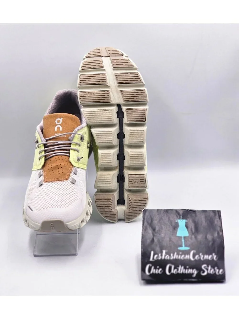 On Cloud 5 Women's Hay/Ice Colorway Lightweight  Running Sneakers  Size 9 3351 - Picture 3 of 16